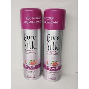 Pure Silk Rich & Luxurious Shave Cream Raspberry Mist 7.25 Oz 2 Pack